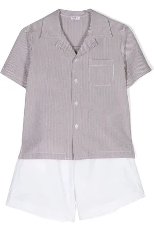 Il gufo Conjunto de shorts y camisa con motivo de rayas