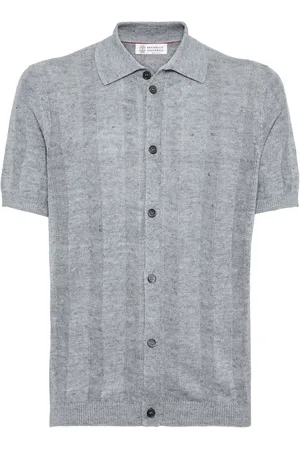 Brunello Cucinelli Playera tipo polo con botones