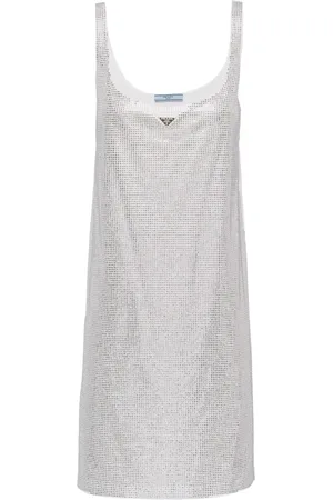 Prada Vestido corto con detalle de strass
