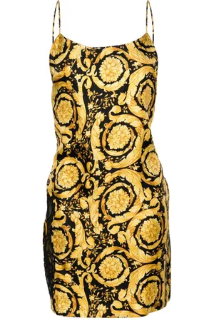 VERSACE Vestido de noche con estampado Barroco