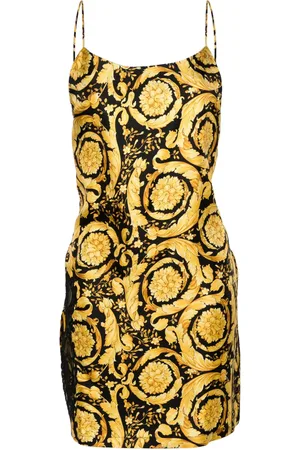 VERSACE Vestido de noche con estampado Barroco
