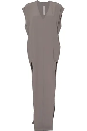 Rick Owens Vestido largo con cuello en V