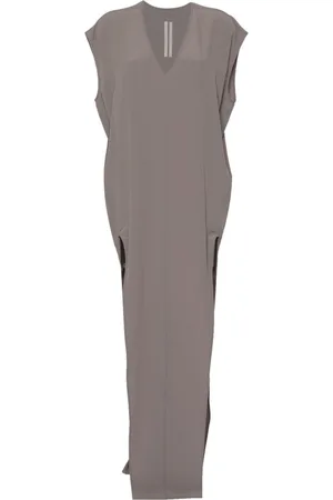 Rick Owens Vestido largo con cuello en V