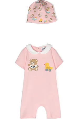 Moschino Pack de tres mamelucos con estampado de ilustración