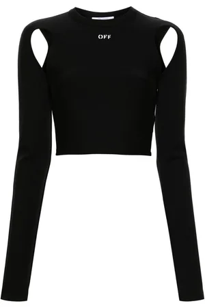 OFF-WHITE Playera manga larga con aberturas