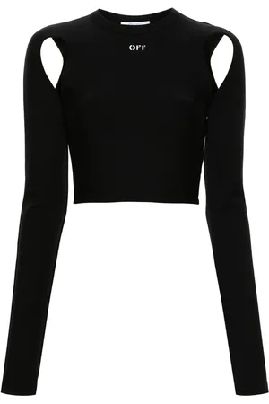 OFF-WHITE Playera manga larga con aberturas