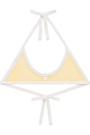 Courrèges Bralette con ribete en contraste