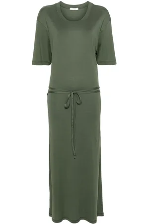LEMAIRE Vestido estilo playera largo con cinturón