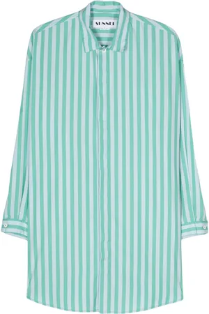SUNNEI Camisa de popelina con rayas estampadas