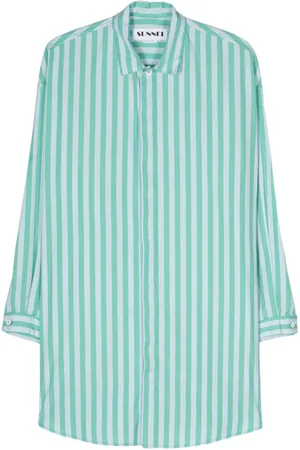 SUNNEI Camisa de popelina con rayas estampadas