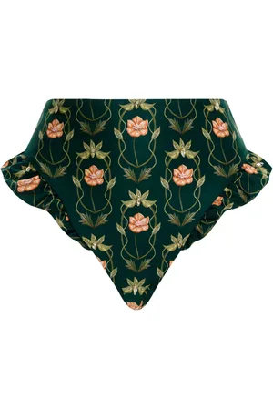 Agua by Agua Bendita Bikini bottom con tiro alto y estampado floral