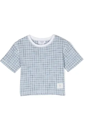 Thom Browne Playera de tweed con motivo de cuadros