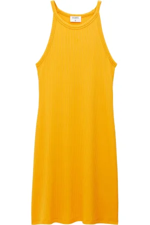 Filippa K Vestido midi tejido de canalé con logo bordado