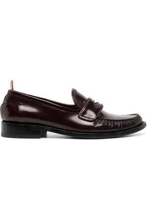 Thom Browne Mocasines penny con detalle de rayas