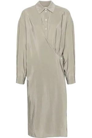 LEMAIRE Vestido midi con diseño curzado