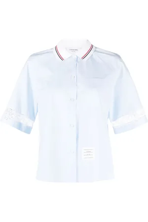 Thom Browne Camisa con bordado inglés