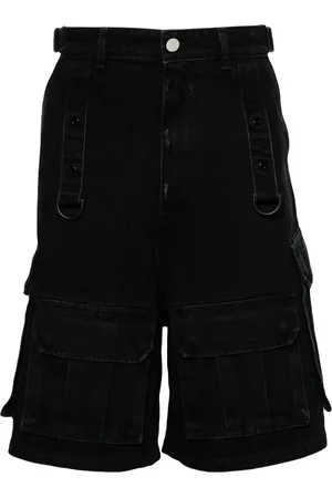 Vetements Shorts de mezclilla cargo con tiro alto