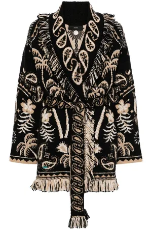 Alanui Cárdigan con Lush Nature Foulard en jacquard