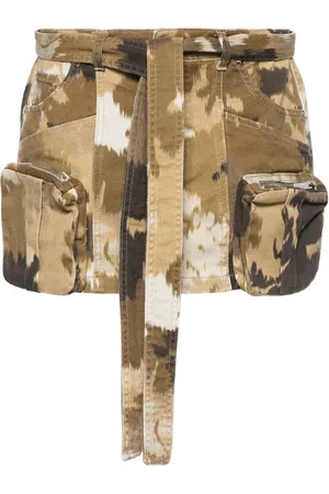 BLUMARINE Falda corta cargo con cinturón