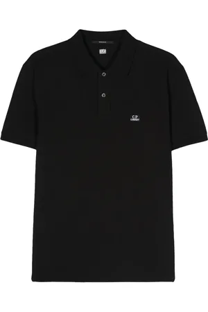 C.P. Company Playera tipo polo con logo bordado