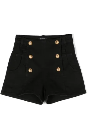 Balmain Shorts de mezclilla con detalle de botones