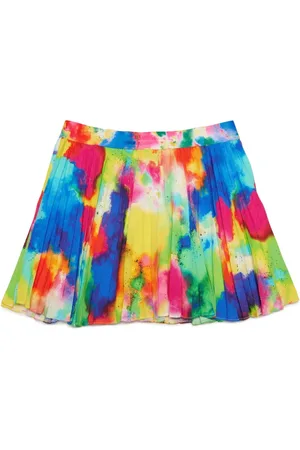 Dsquared2 Falda plisada con estampado abstracto