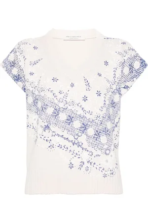 Serafini Suéter tejido con estampado floral