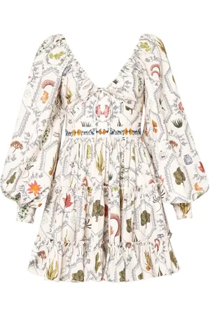 Agua by Agua Bendita Vestido corto Honor con bordado floral