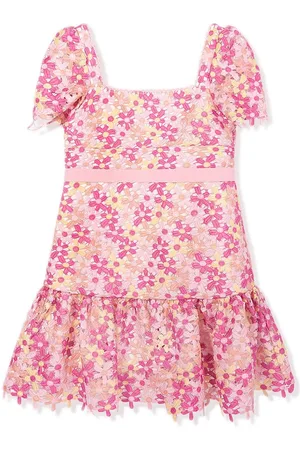 Marlo Vestido acampanados con bordado floral