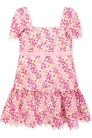 Marlo Vestido acampanados con bordado floral