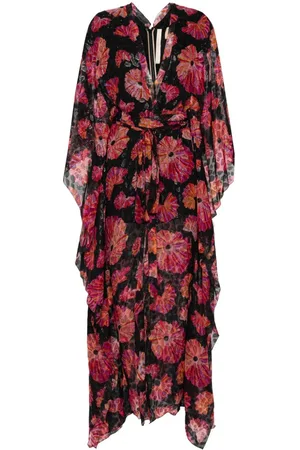 MARIA LUCIA HOHAN Vestido largo Katy con estampado floral