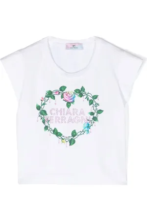 Chiara Ferragni Playera con rosas estampadas