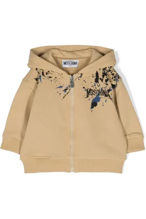 Moschino Hoodie con cierre y salpicaduras de pintura estampadas