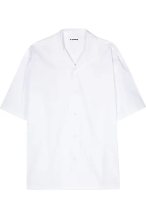 Jil Sander Camisa de popelina con cuello italiano