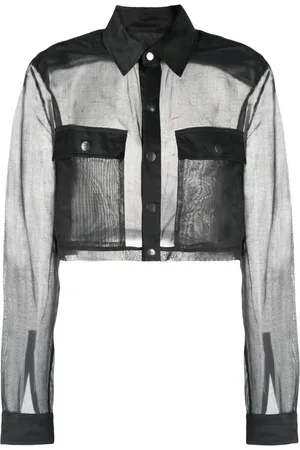 Rick Owens Camisa corta con diseño semitransparente