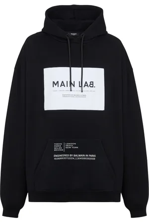 Balmain Hoodie con parche del logo