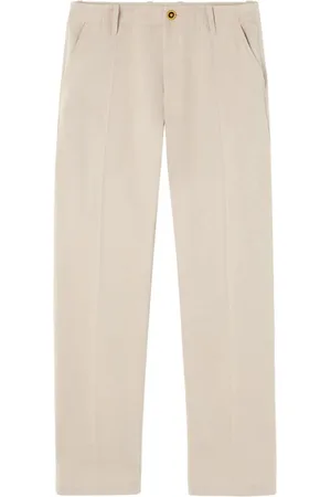 VERSACE Pantalones rectos con logo bordado