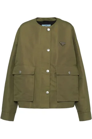 Prada Chamarra estilo blusón con logo triangular