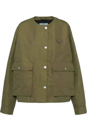 Prada Chamarra estilo blusón con logo triangular