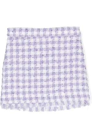 MONNALISA Falda de tweed deshilachada
