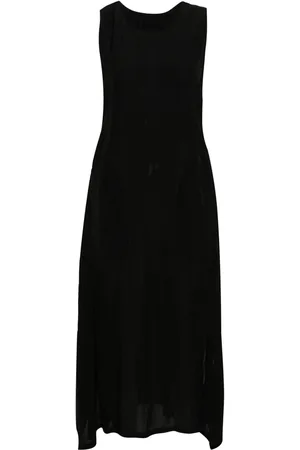UMA WANG Vestido midi con efecto arrugado