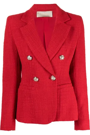 Elie saab Blazer de tweed con doble botonadura
