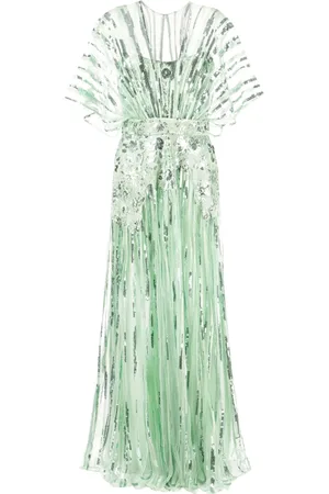 Elie saab Vestido de fiesta de tul con aplique floral