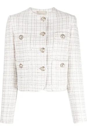 Elie saab Chamarra de tweed con lentejuelas