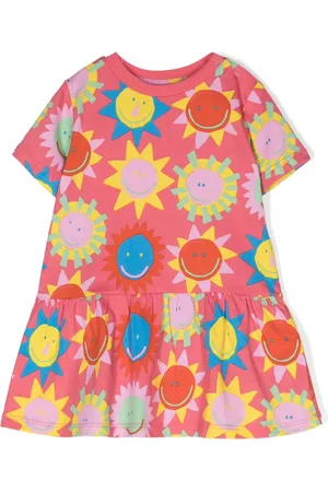 Stella McCartney Vestido con estampado de soles sonrientes