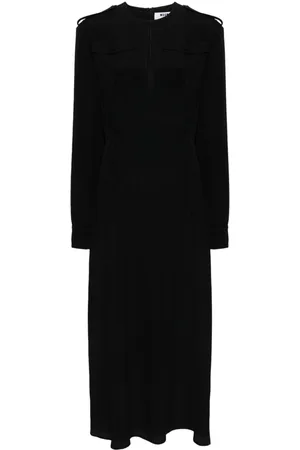 Msgm Vestido largo con mangas farol