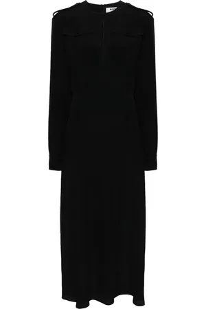 Msgm Vestido largo con mangas farol