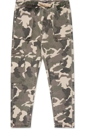 DL1961 Kids Pantalones tapered con motivo militar