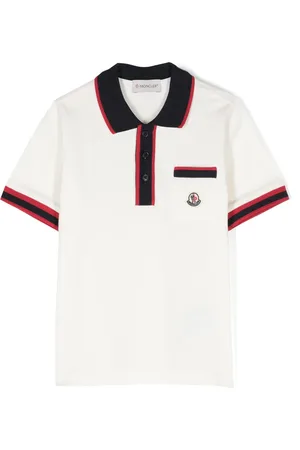 Moncler Playera tipo polo con parche del logo