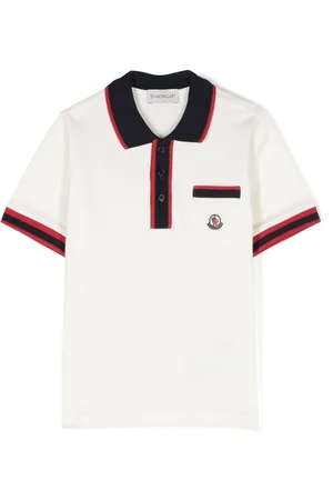 Moncler Playera tipo polo con parche del logo